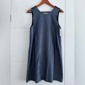NWT VETTA Reversible Denim Blue/Black Sleeveless Mini Dress